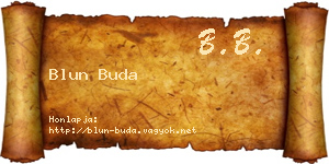 Blun Buda névjegykártya